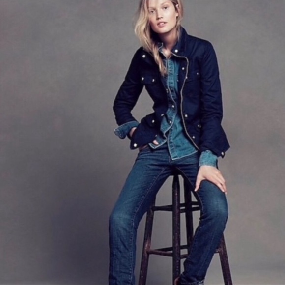 j crew navy field jacket